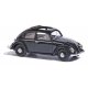 1952 Volkswagen Beetle with Pretzel-Split Rear Window - Assembled -- Black, HO, Busch Gmbh & Co Kg 52942