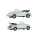 1970-1972 Volkswagen Old-Style Beetle Type 11 1302 Convertible - Kit -- Top Down (white), HO, Kibri 11229
