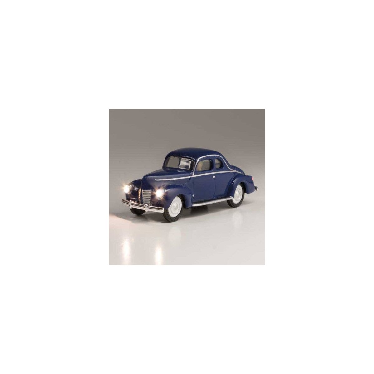 Just Plug(R) Lighted Vehicle -- Blue Coupe, HO, Woodland Scenics 5598