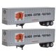 40′ Trailmobile Trailer 2-Pack- Assembled -- Illinois Central, HO, Walthers SceneMaster 2506