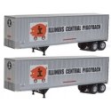 40′ Trailmobile Trailer 2-Pack- Assembled -- Illinois Central, HO, Walthers SceneMaster 2506