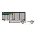 28′ Pup Van Trailer with Converter Dolly - Assembled -- ABF 2 (gray, green, yellow Logo in Upper , N, Trainworx Inc 4289302