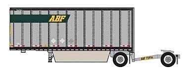 28′ Pup Van Trailer with Converter Dolly - Assembled -- ABF 2 (gray, green, yellow Logo in Upper , N, Trainworx Inc 4289302