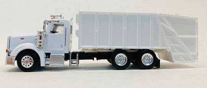 Peterbilt 367 Garbage Truck - Assembled -- White, HO, Herpa Models 6610