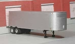 1951-1955 Fruehauf 34′ Stainless Steel West Coast Dry Van Trailer - Resin Kit -- Unpainted R, HO, SYLVAN SCALE MODELS T023