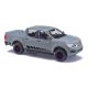2015 Nissan Navara Crew-Cab Pickup Truck - Assembled -- Gray, Black, HO, Busch Gmbh & Co Kg 53711