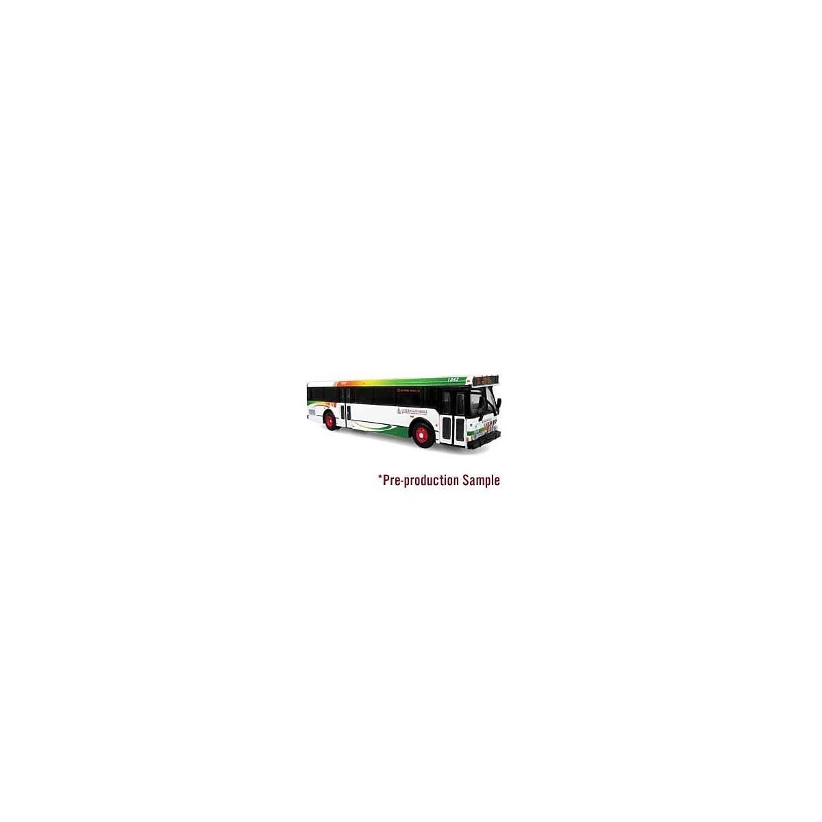 Orion V Transit Bus - Assembled -- Golden Gate (white, green, red), HO, Iconic Replicas 870512
