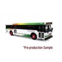 Orion V Transit Bus - Assembled -- Golden Gate (white, green, red), HO, Iconic Replicas 870512