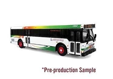 Orion V Transit Bus - Assembled -- Golden Gate (white, green, red), HO, Iconic Replicas 870512