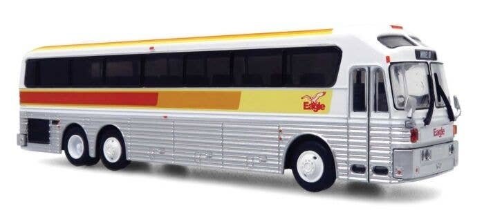 1986 Eagle Model 10 Bus - Assembled -- Corporate (orange), HO, Iconic Replicas 870356