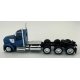 Kenworth 990 3-Axle Day-Cab Semi Tractor - Assembled -- Metallic Blue, HO, HO Logistics Replicas 990062