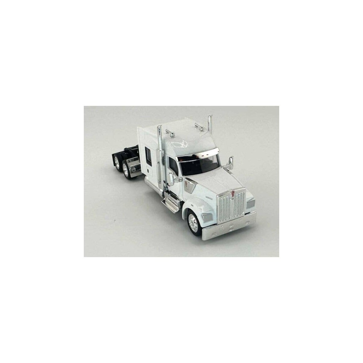 Kenworth 990 Stand-Up Sleeper-Cab Semi Tractor - Assembled -- White, HO, HO Logistics Replicas 990075