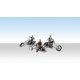 AutoScenes(R) -- Bad Boy Bikers pkg(3), HO, Woodland Scenics 5554