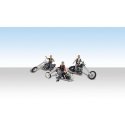 AutoScenes(R) -- Bad Boy Bikers pkg(3), HO, Woodland Scenics 5554