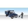 Rocky′s Road Repair - Assembled - AutoScenes(R) -- Dump Truck & Figure, HO, Woodland Scenics 5550