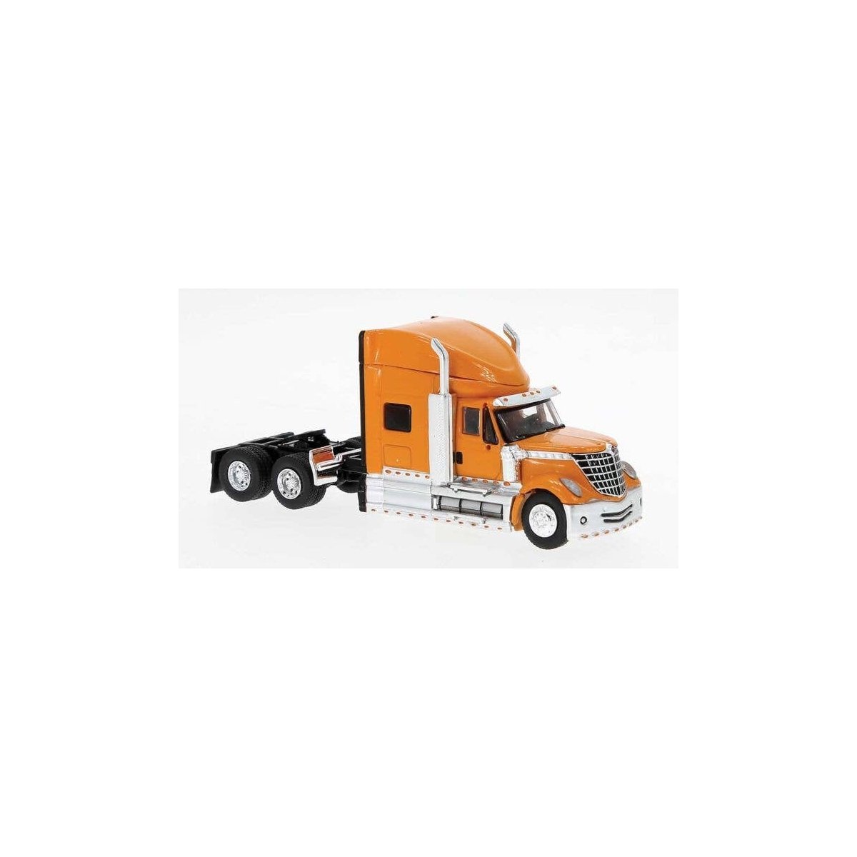 2010 International Lonestar Sleeper-Cab Semi Tractor - Assembled -- Orange, HO, Brekina Automodelle 85830