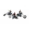 Bad Boy Bikers - Assembled - AutoScenes(R) -- 3 Figures & 3 Motorcycles, N, Woodland Scenics 5344