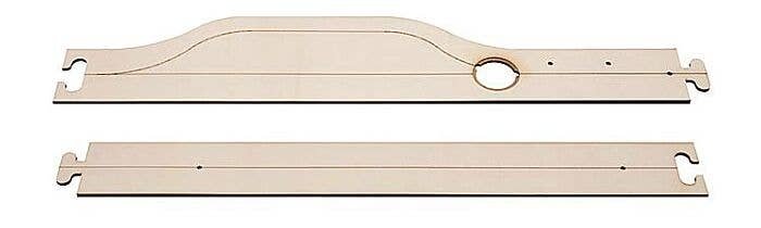 Car System Laser-Street Street Sections (Less Guide Wire) -- Bus Stop Set - 16-3/4′ 42.5cm pkg(2), HO, Faller Gmbh 161930