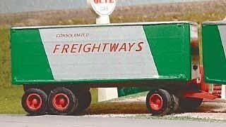 1950s Tandem-Axle Full Van Trailer - Resin Kit -- Unpainted with Consolidated Freightways De, HO, SYLVAN SCALE MODELS T0181