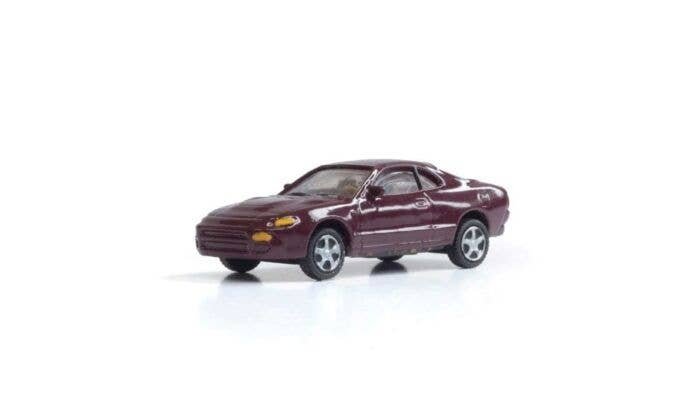 Modern Era Vehicles -- Coupe (maroon), HO, Woodland Scenics 5361