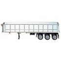 36′ Tri-Axle Dump Trailer - Assembled -- White, HO, Herpa Models 5340