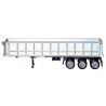 36′ Tri-Axle Dump Trailer - Assembled -- White, HO, Herpa Models 5340