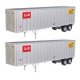 Flexi-Van 40′ Trailer 2-Pack - Assembled -- Louisville & Nashville (Logo, Flexi-Van Placards, HO, Walthers SceneMaster 2602