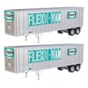 Flexi-Van 40′ Trailer 2-Pack - Assembled -- New York Central 2 (Large Flexi-Van, Logo on Gre, HO, Walthers SceneMaster 2607