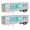 Flexi-Van 40′ Trailer 2-Pack - Assembled -- New York Central 2 (Large Flexi-Van, Logo on Gre, HO, Walthers SceneMaster 2607