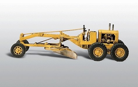 American Construction Equipment (Unpainted Metal Kit) -- Motor (Road) Grader, HO, Woodland Scenics 234
