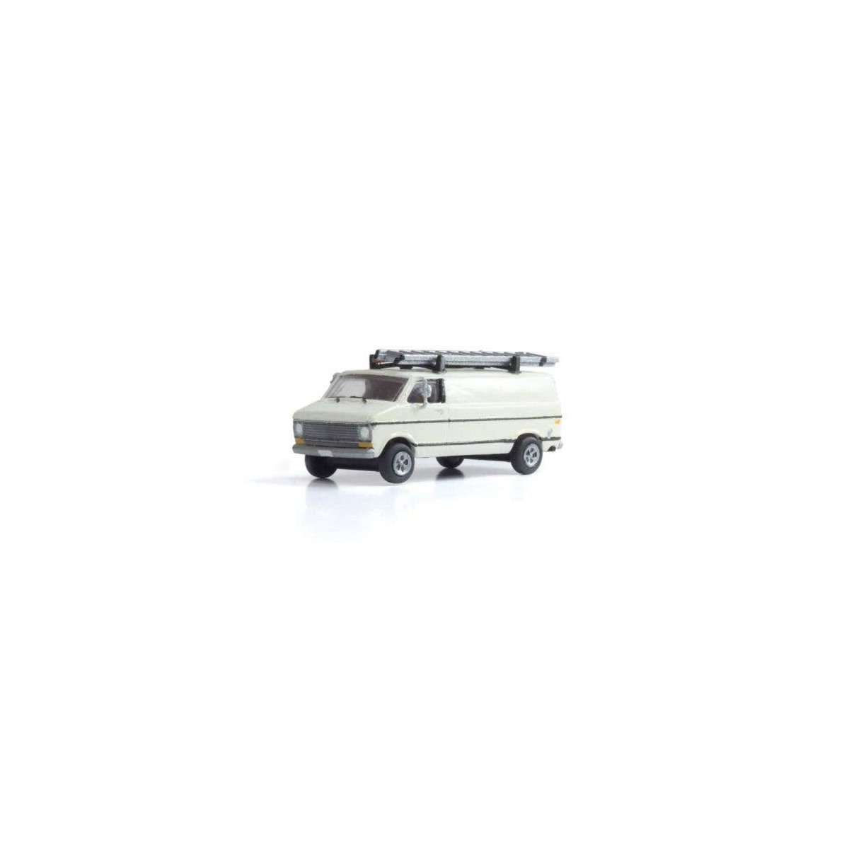 Modern Era Vehicles -- Work Van (white), HO, Woodland Scenics 5366