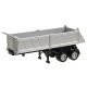 27′ Gravel Dump Trailer - Assembled -- Silver, HO, Herpa Models 5288