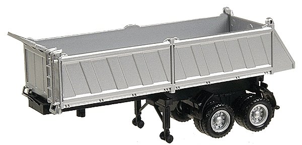 27′ Gravel Dump Trailer - Assembled -- Silver, HO, Herpa Models 5288