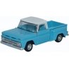 1965 Chevrolet Stepside Pickup - Assembled -- Light Blue, White, HO, Oxford Diecast 87CP65001