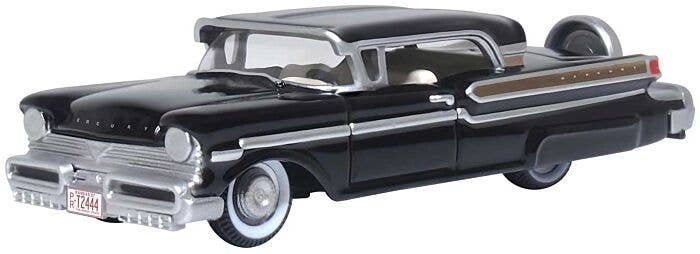 1957 Mercury Montclair - Assembled -- Tuxedo Black, Moonmist Yellow, HO, Oxford Diecast 87MT57005