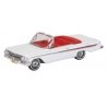 1961 Chevy Impala Convertible - Assembled -- White, Roman Red, HO, Oxford Diecast 87CI61003