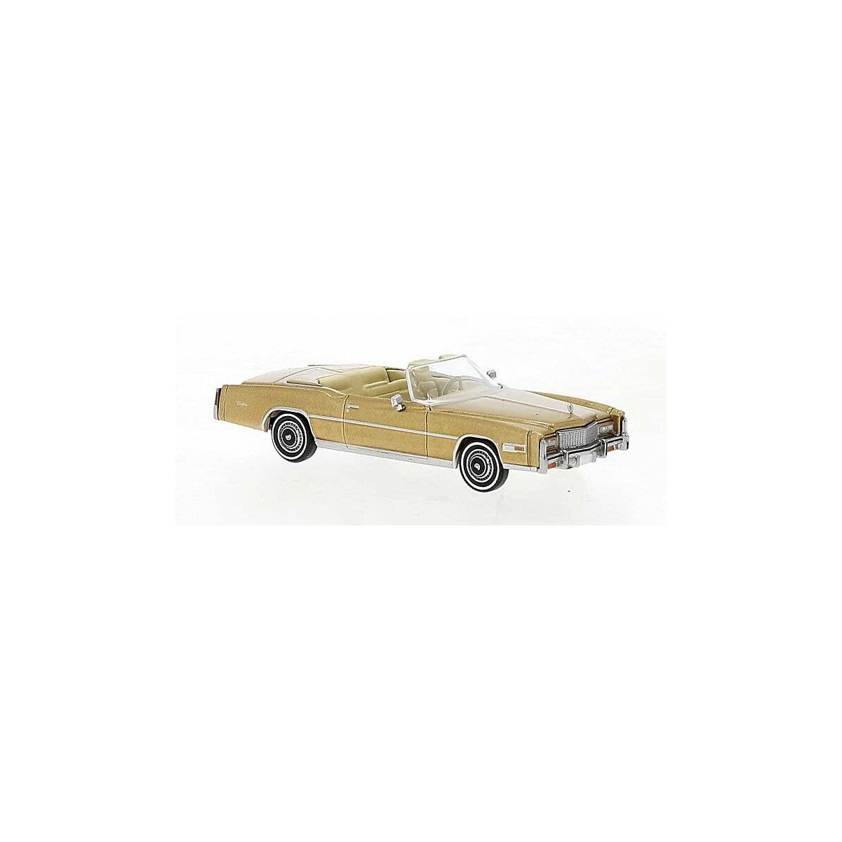 1975 Cadillac Eldorado Convertible - Assembled -- Gold, HO, Brekina Automodelle 19752