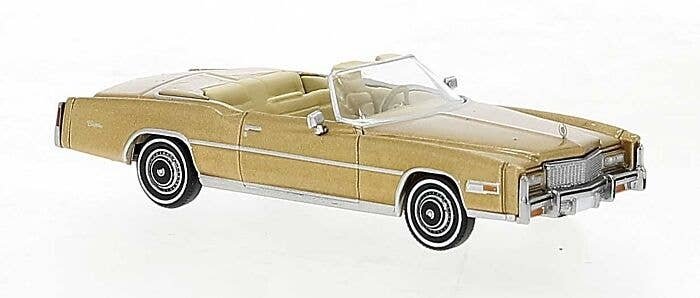 1975 Cadillac Eldorado Convertible - Assembled -- Gold, HO, Brekina Automodelle 19752