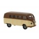 1950-1954 Volkswagen T1a Kombi Passenger Van - Assembled -- Economy (brown, beige), HO, Brekina Automodelle 31033