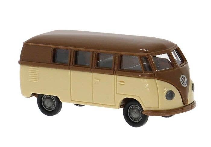 1950-1954 Volkswagen T1a Kombi Passenger Van - Assembled -- Economy (brown, beige), HO, Brekina Automodelle 31033