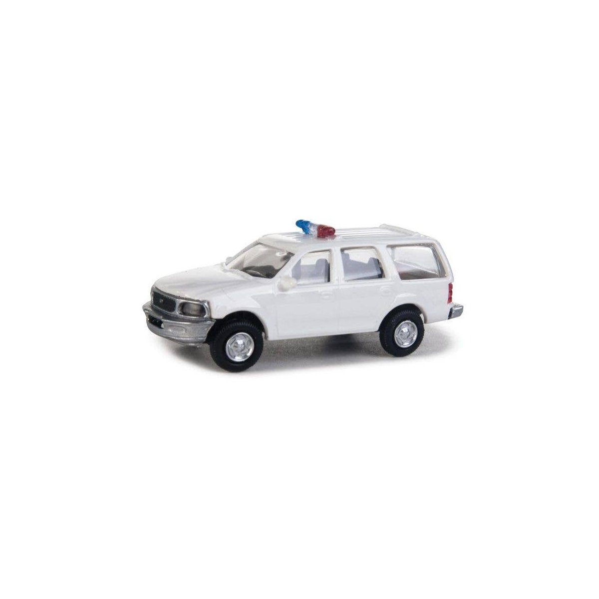 Ford(R) Expedition Special Service Vehicle (SSV) -- Police agency decals (white, nonworking, HO, Walthers SceneMaster 12044