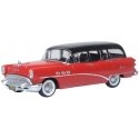 1954 Buick Century Estate Station Wagon - Assembled -- Matador Red, Carlsbad Black, HO, Oxford Diecast 87BCE54004