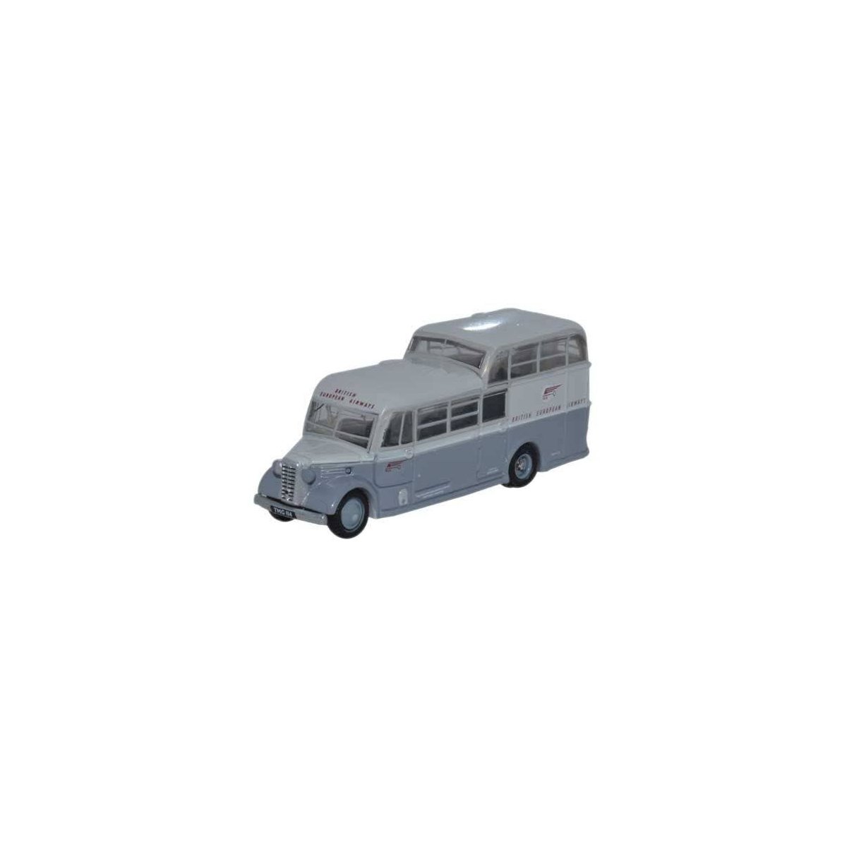 Commer Commando Double-Deck Bus - Assembled -- British European Airways BEA (2-Tone Gray), N, Oxford Diecast NCOM003
