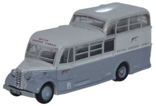 Commer Commando Double-Deck Bus - Assembled -- British European Airways BEA (2-Tone Gray), N, Oxford Diecast NCOM003