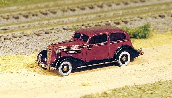 American Automobile - Chevrolet (Unpainted Metal Kit) -- 1935 Master DeLuxe, N, GHQ 57009