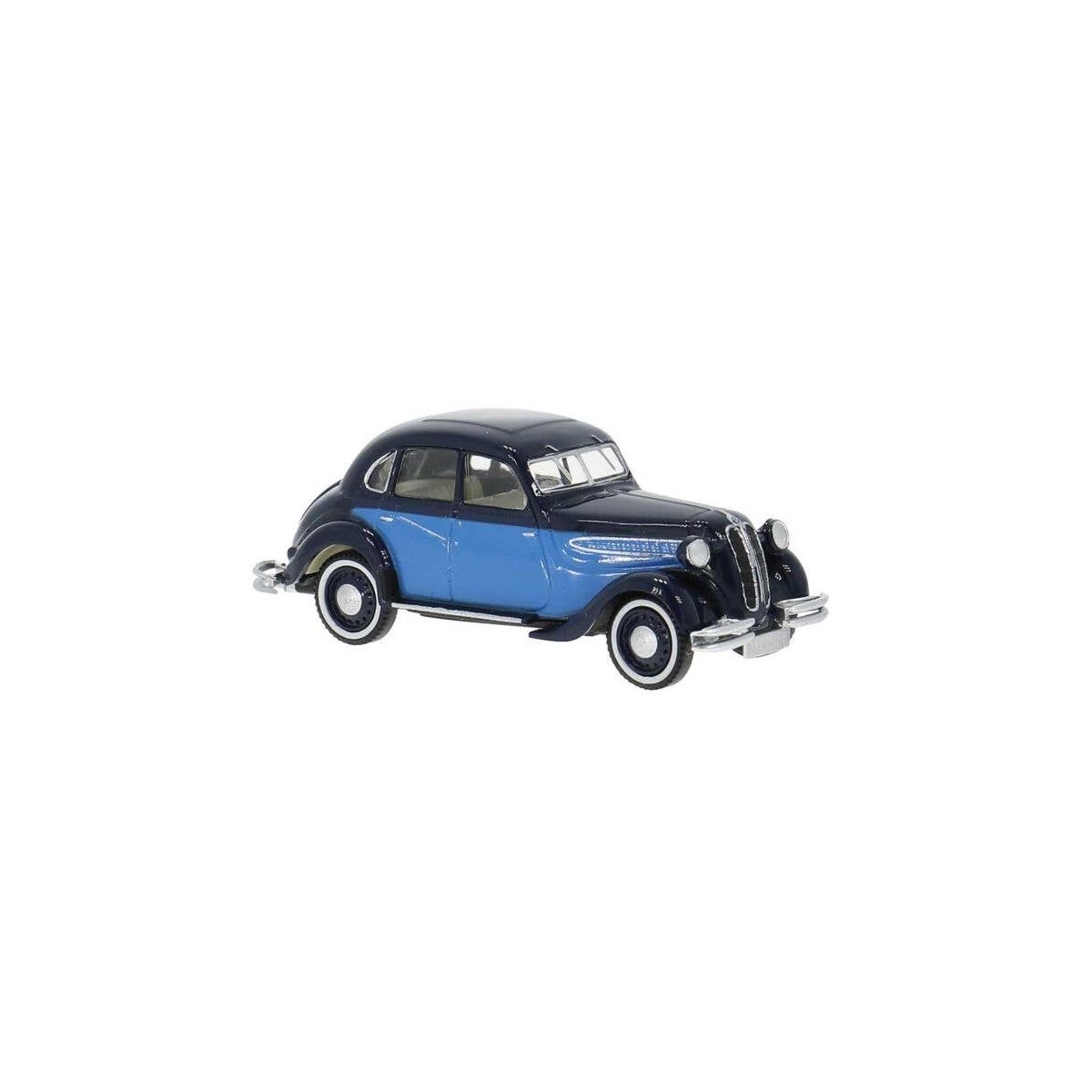 1936-1941 BMW 326 Sedan - Assembled -- Blue, Black, HO, Brekina Automodelle 24562