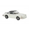 1963 Porsche 911E Targa Coupe - Assembled -- White, Black, HO, Brekina Automodelle 16271