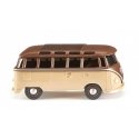 1963 Volkswagen T1 Samba Passenger Van with Skylights - Assembled -- Brown, Beige, HO, Wiking 31705