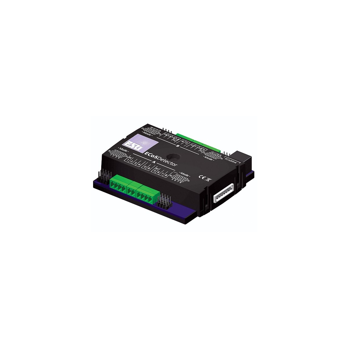 ECoSDetector Feedback Module -- 16 Digital Inputs For 2-Rail or 3-Rail Operation, All Scales, LokSound By ESU 50094