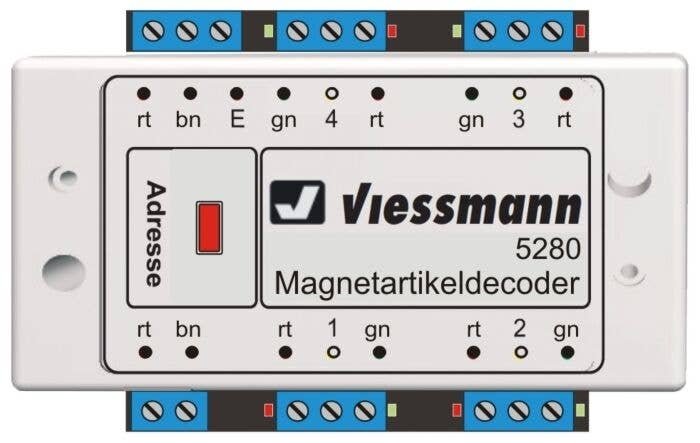 Multi-Protocol Accessory Decoder -- Works w/DCC & Marklin Motorola Systems, All Scales, Viessmann Modellspielwaren 5280